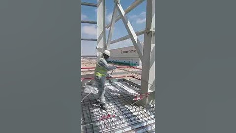 Fireproofing a Steel Column with Intumescent Paint  #fireproofing #intumescent