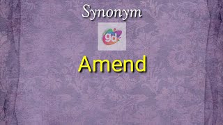 Career Overview Amend Synonym with Meaning||Googul Dictionary||