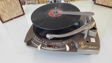 Zenith record player record changer STROBOSCOPE Cobra-Matic playing a few 78