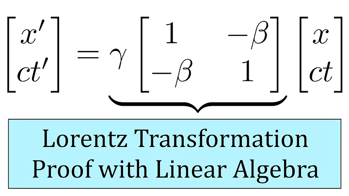 Linear Algebra Derivation of Lorentz Transformation