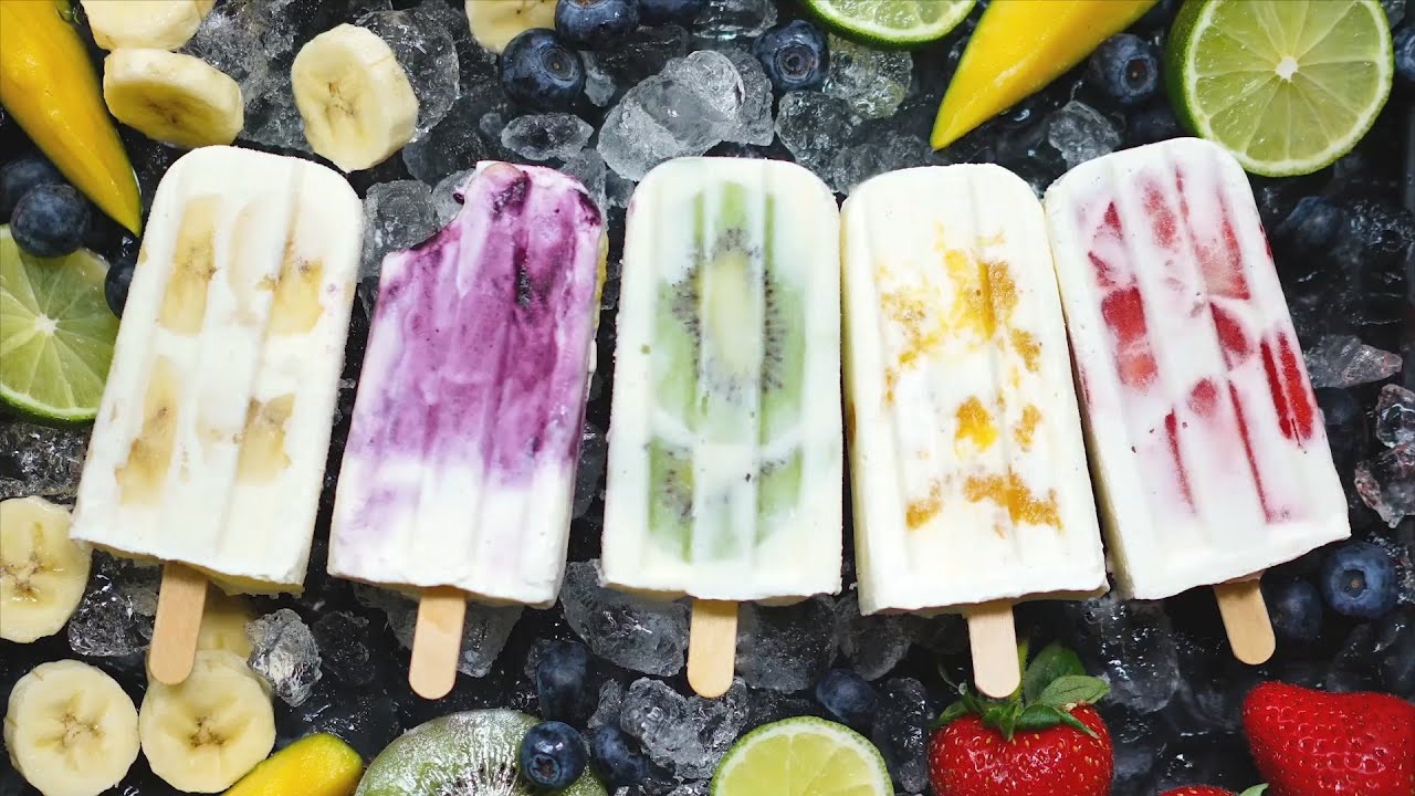 [Eng Sub]两分钟做出5款冻酸奶雪糕【曼食快语】Make 5 Frozen Yoghurt Ice-cream within 2 Minutes