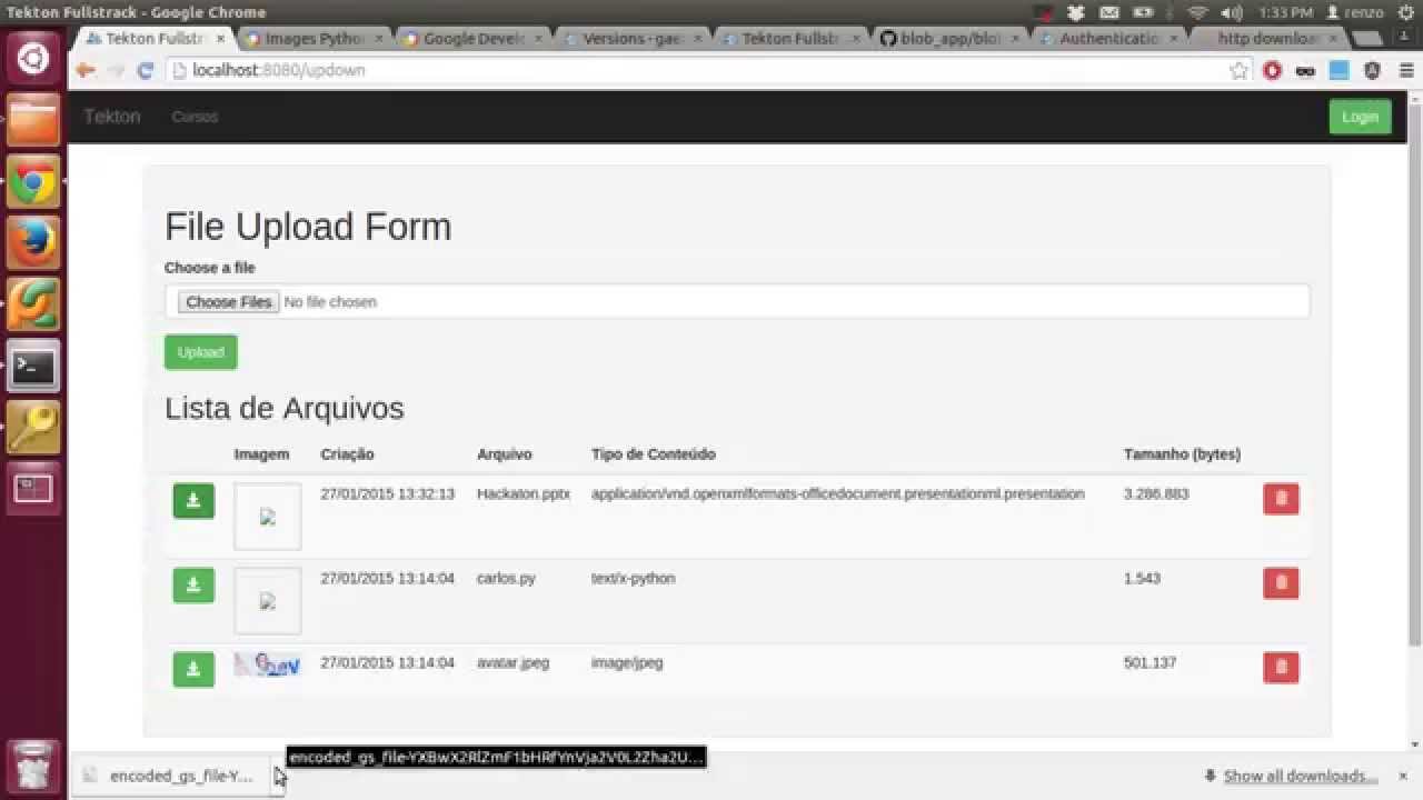 Aula 27.13 - Upload e Download - App Engine e Python