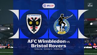AFC Wimbledon vs Bristol Rovers - EFL Cup - Quarter-Finals - EAFC26 | PS5 [4K60]