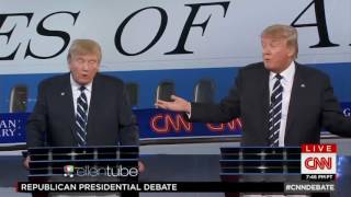 trump debates himself