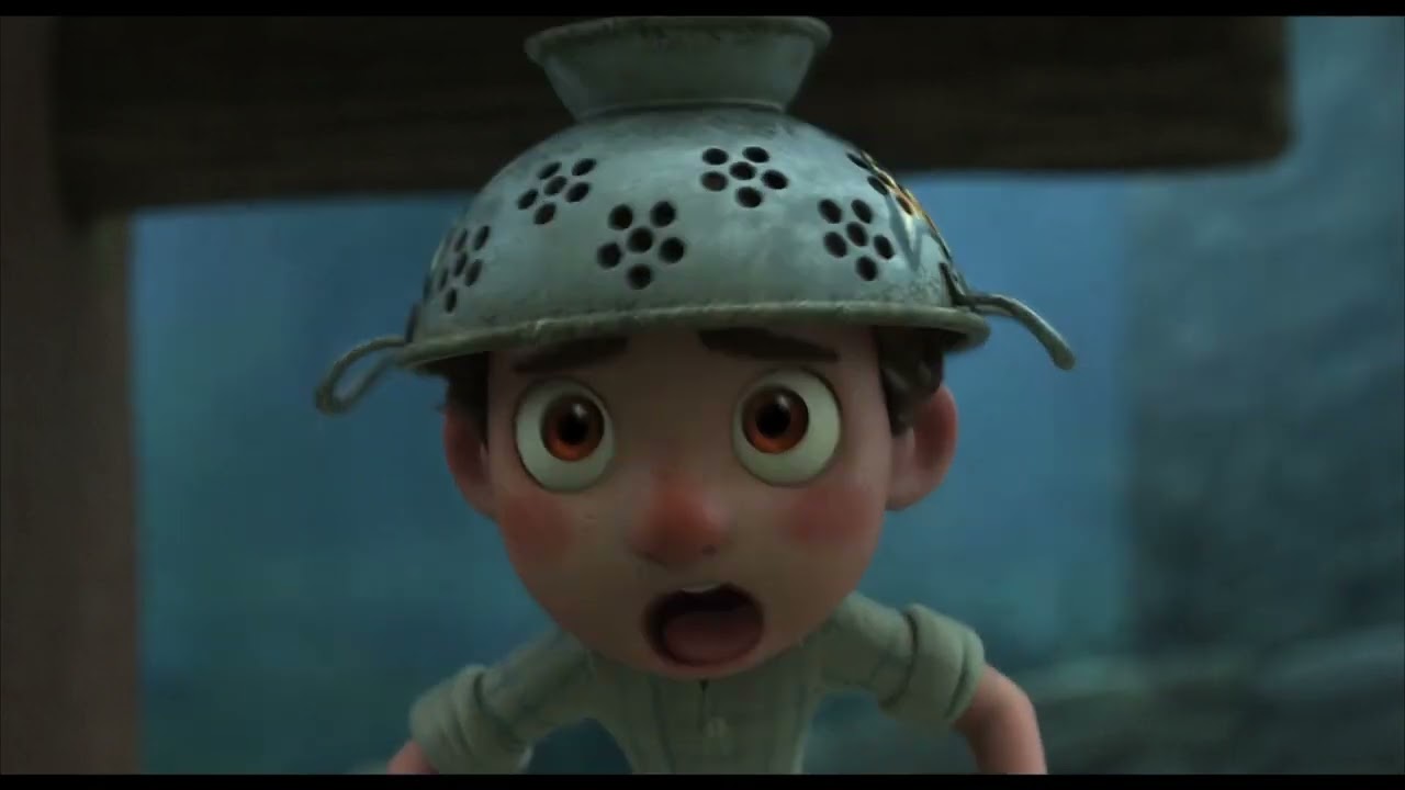 Lucas saves Alberto in the rain Scene