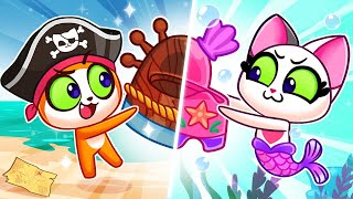 Underwater Potty Challenge ✨‍♀ Mermaid vs Pirate ‍☠ || Catoons for Kids by PurrPurr Tails
