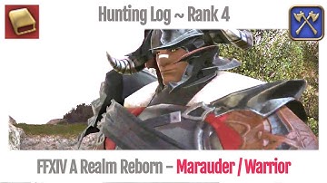 FFXIV Hunting Log Marauder Rank 4 - A Realm Reborn