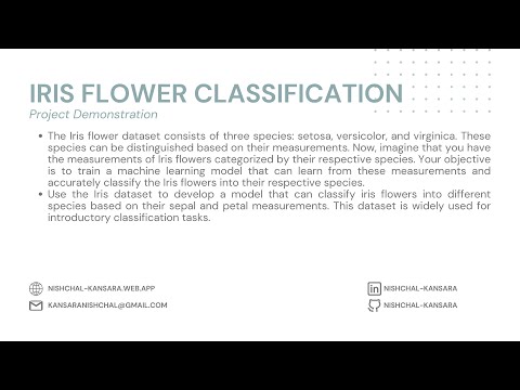 Iris Flower Classification | Data Science | Project | Demonstration