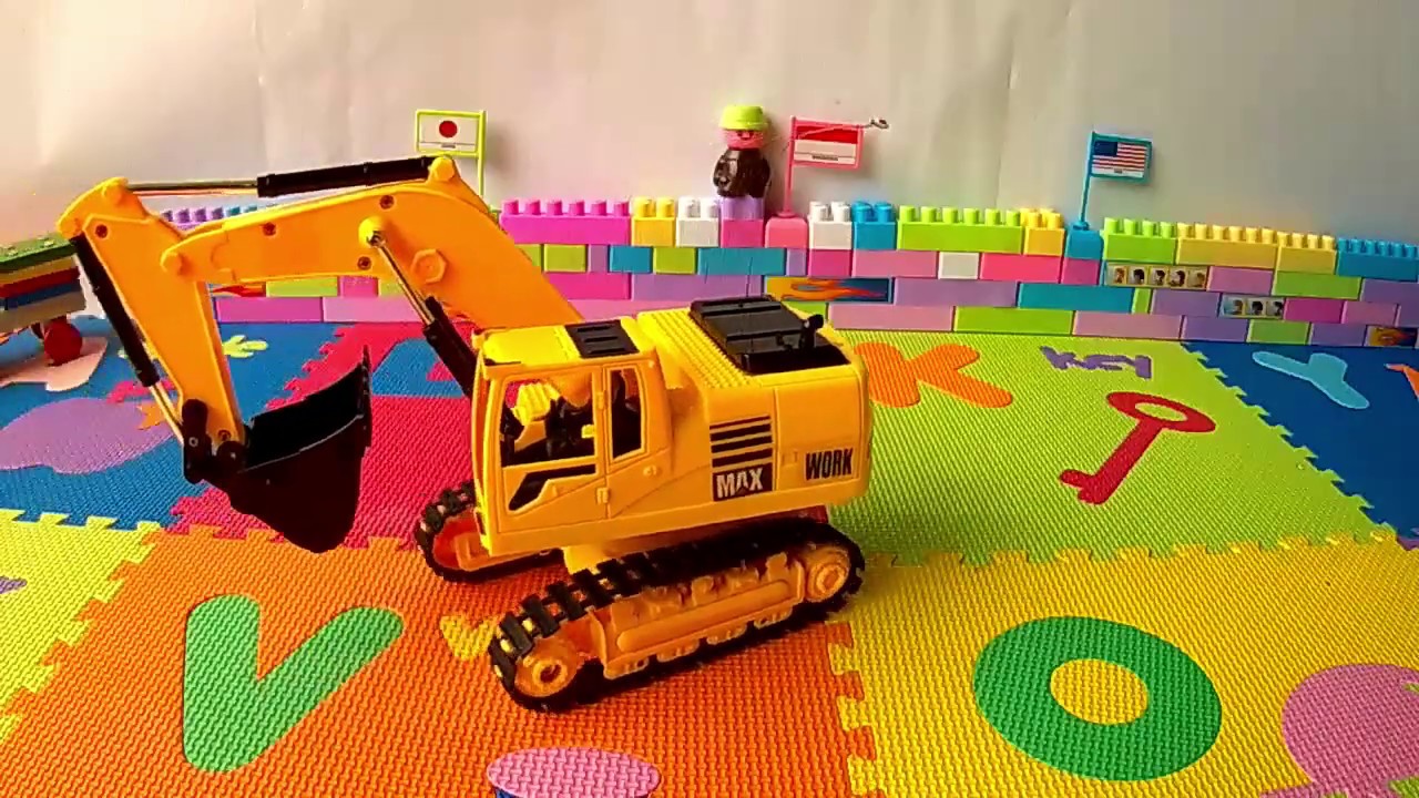 CONSTRUCTION TOYS MAINAN  KONSTRUKSI EXCAVATOR  DAN TRUK  