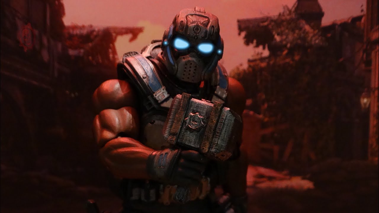 Gears Of War Custom Figure Of PVT Olsen Othello.