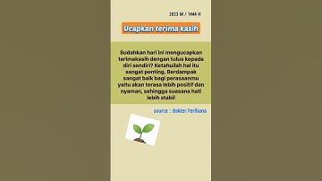 Sudahkah hari ini mengucapkan terimakasih kepada diri sendiri dengan tulus? #short #shorts #islam