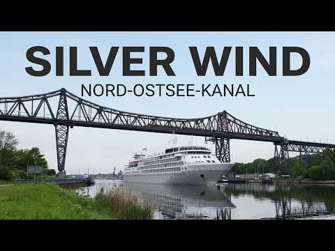 Kreuzfahrtschiff SILVER WIND: Passage der Rendsburger Hochbrücke am 24. Mai 2023