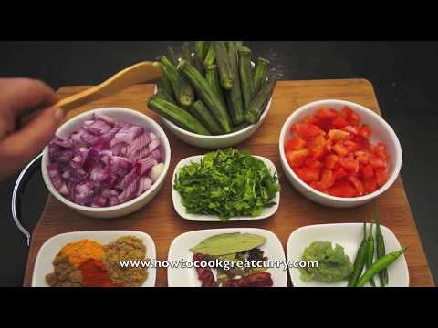 Curry Bhindi Fry Recipe Indian Okra Ladies Fingers Spicy Vegan Cooking-11-08-2015