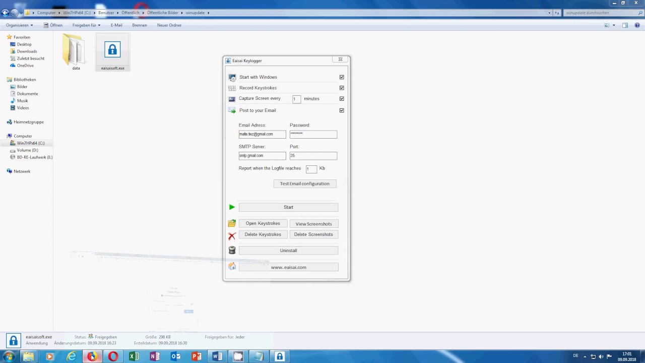 Eaisai Software: Email Settings