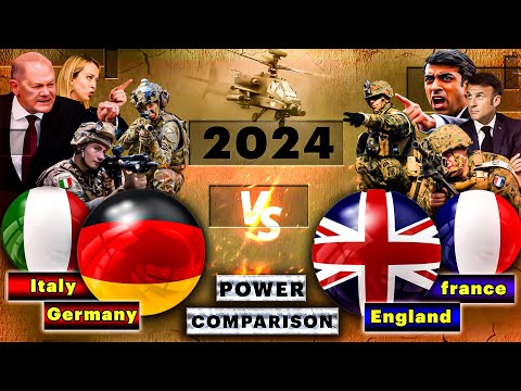 England and France vs Germany and Italy Military Comparison 2024 | Battle of World Armies