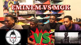 Eminem Killshot vs MGK Rap Devil Diss Battle | REACTION | THIS IS CRAZY! WHO WON?!