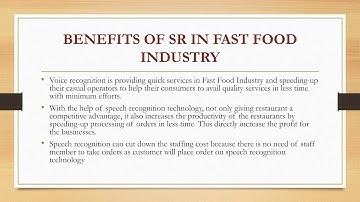 IMPACT OF SPEECH RECOGNITION