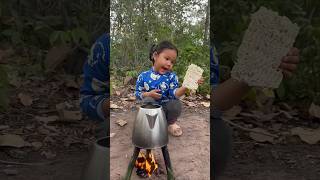 Survival Skills: Single mom show SMART ideas and USEFUL with noodles in forest #camping #bushcraft