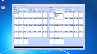How To Use Two Month Calendar Software screenshot 1