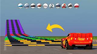 Pixar Cars vs. 4 INSANE Speed Bump Levels! | BeamNG Drive