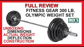 Unboxing and Full Review of Fitness Gear 300 lb Olympic Weight Set | Plates and Bar | Home Gym