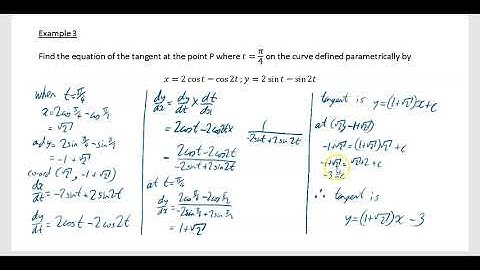 Differentiation Video 9 Parametric Differentiation