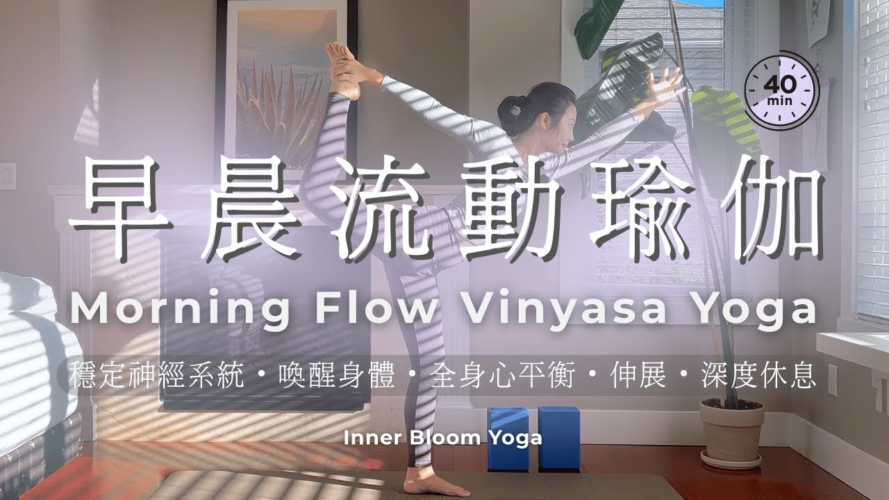 40分鐘 基礎瑜伽 早晨流動瑜伽 肌力 平衡 核心 冥想 呼吸 深度休息 #瑜伽 #引導放鬆 #yoga #yogaforbeginners #流動瑜伽 #瑜珈 #瑜珈課程 #基礎瑜伽