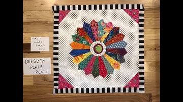 DRESDEN PLATE BLOCK ~ Free and Fun ~ Jean