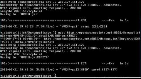 INSTALL WorldVistA 1 of 11