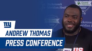 Andrew Thomas on Facing NFL's Elite Pass Rushers | New York Giants