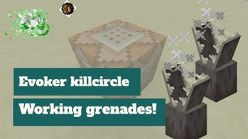 EVOKER Killcircle + working grenades with only commandblocks! 1.16,1.17+,(weapons) (Minecraft 1.13+)