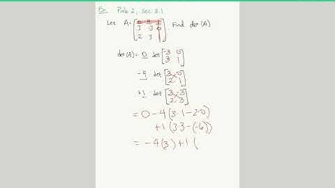 Section 3.1: Intro to Determinants