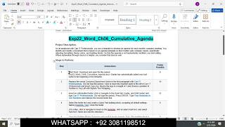 Exp22_Word_Ch06_Cumulative_Agenda | Exp22 Word Ch06 Cumulative Agenda