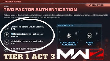Two Factor Authentication (SOLO) Tier 1 Act 3 MWIII Modern Warfare Zombies MWZ