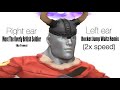 Right ear Meet The Overly British Soldier (By Toma), Left ear Rocket Jump Waltz Remix (2x speed)