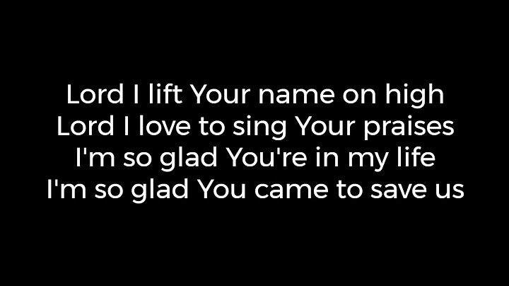 Mercyme lord i lift your name on high lyrics