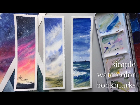 Making Watercolor Bookmarks Youtube