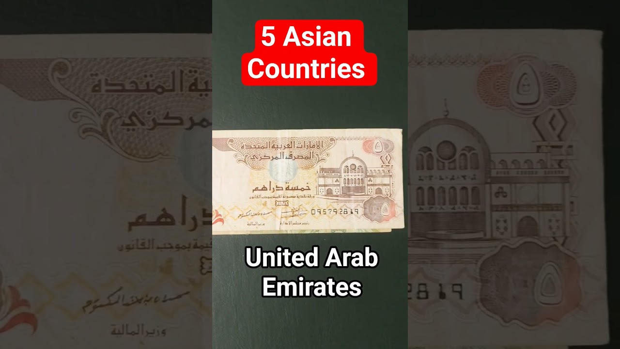 Banknotes of Asia 5 Countries 