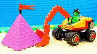 Excavator Kinetic Sand Bulldozer Superhero Cars