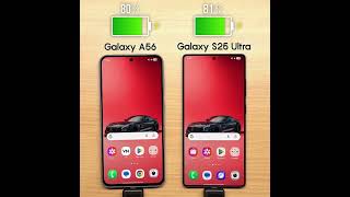 Samsung Galaxy A56 Vs Samsung Galaxy S26 Ultra Charging Speed Test #shorts #fyp