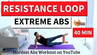 Celebrity 40 MIN Resistance Loop Abs & Core Workout | Loop Extreme Pilates | Barlates Net Worth