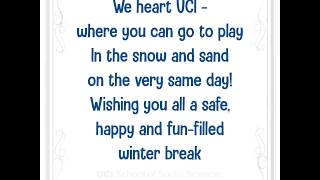 UCI School of Social Sciences Holiday Card 2018