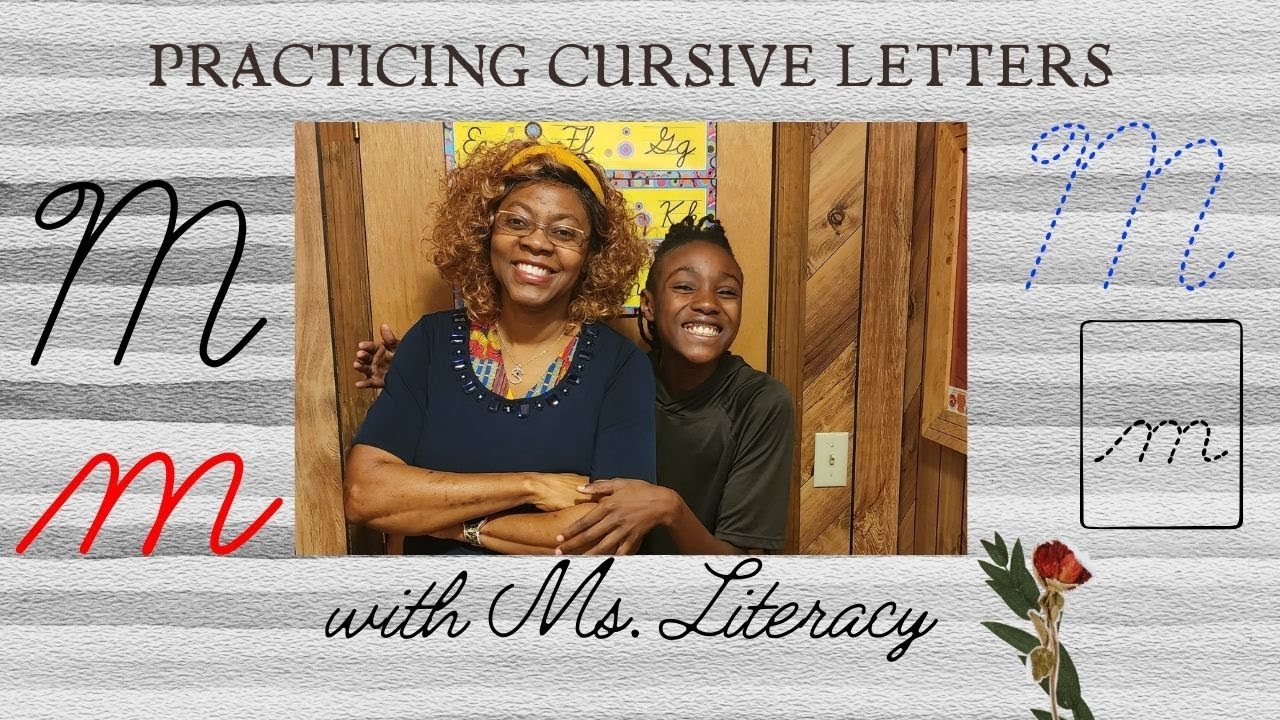Practicing Cursive M with Ms. Literacy - YouTube