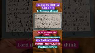 Feeding the 5000+ & Acts 4:1- 4 #obedience #faithinjesus #faithcomesfromhearing #spreadtheloveofgod