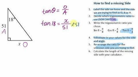 Finding Unknown Sides Using Trigonometry