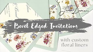 How to Make Bevel Edge Invitations with Custom Floral Liners