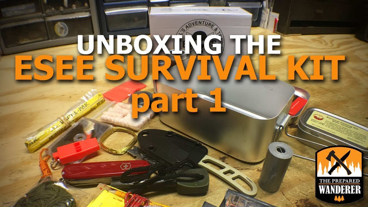 Unboxing the ESEE Large Survival Tin Kit YouTube