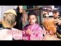 Craziest hairstyle in the world 💈🧔 must watch special trending barbershop that was shock you 😲