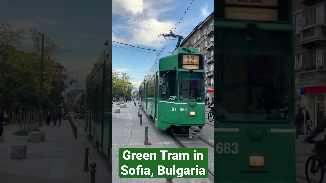 Green Tram in Sofia, Bulgaria
