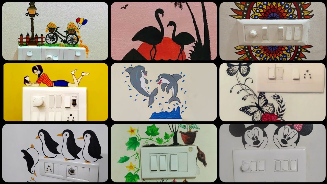 Latest switchboard painting ideas// switchboard decor ideas//switch ...